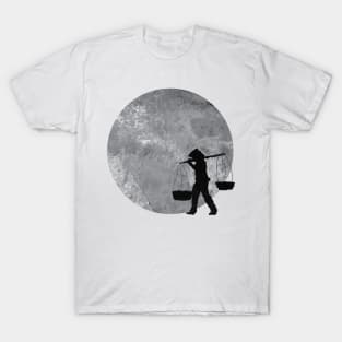 Vietnamese Women Street Vendors under the Moonlight T-Shirt